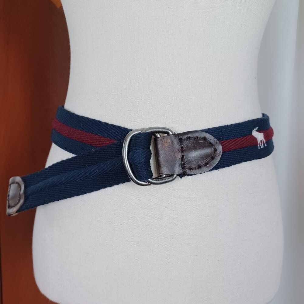 Vintage Abercrombie Kids Reversible D-Ring Belt, Up to 32"